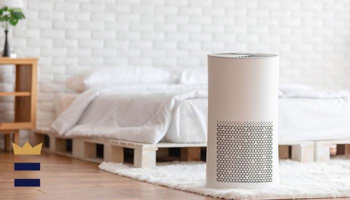 Air purifier in bedroom