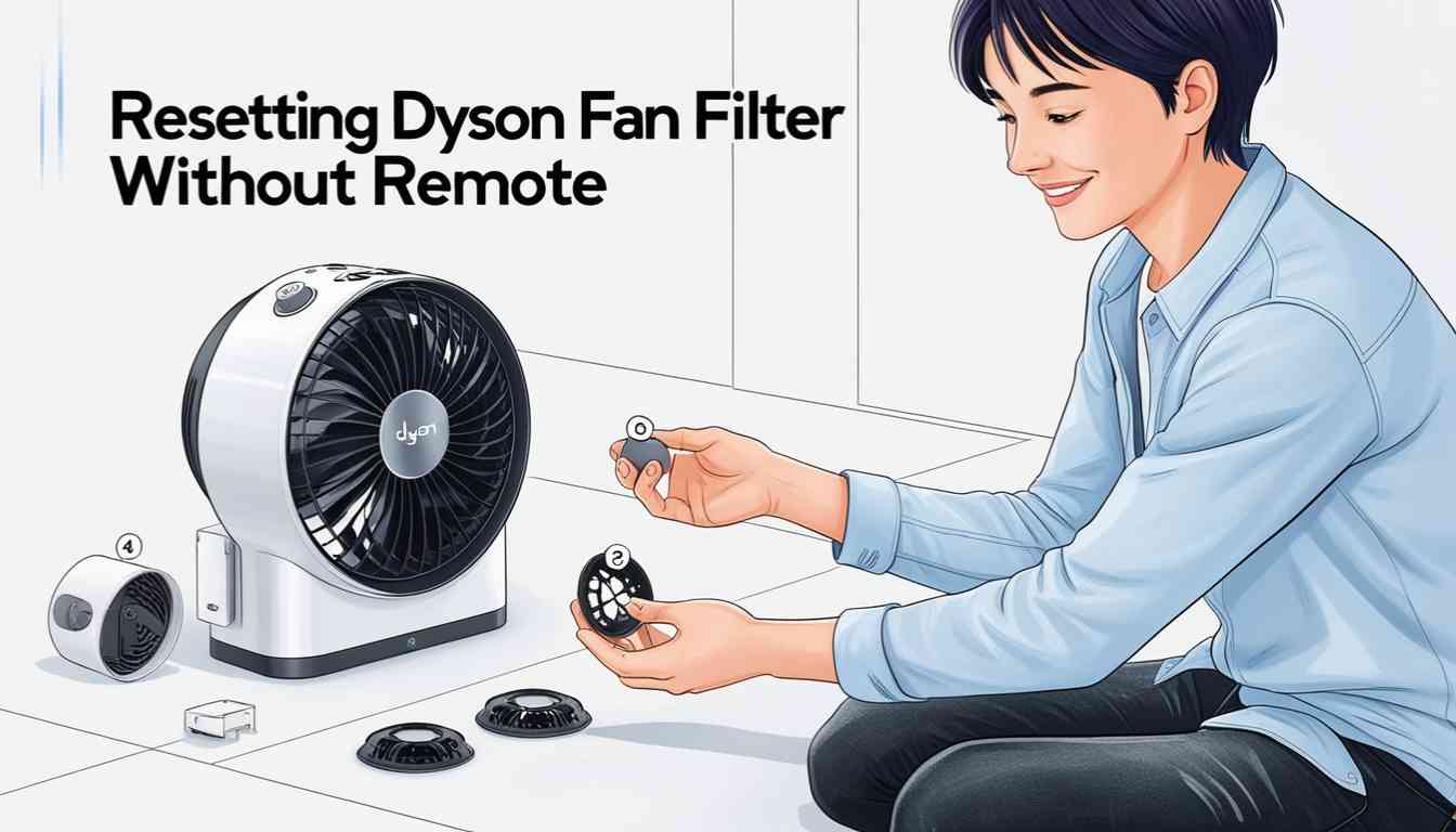 How to reset dyson fan filter without remote